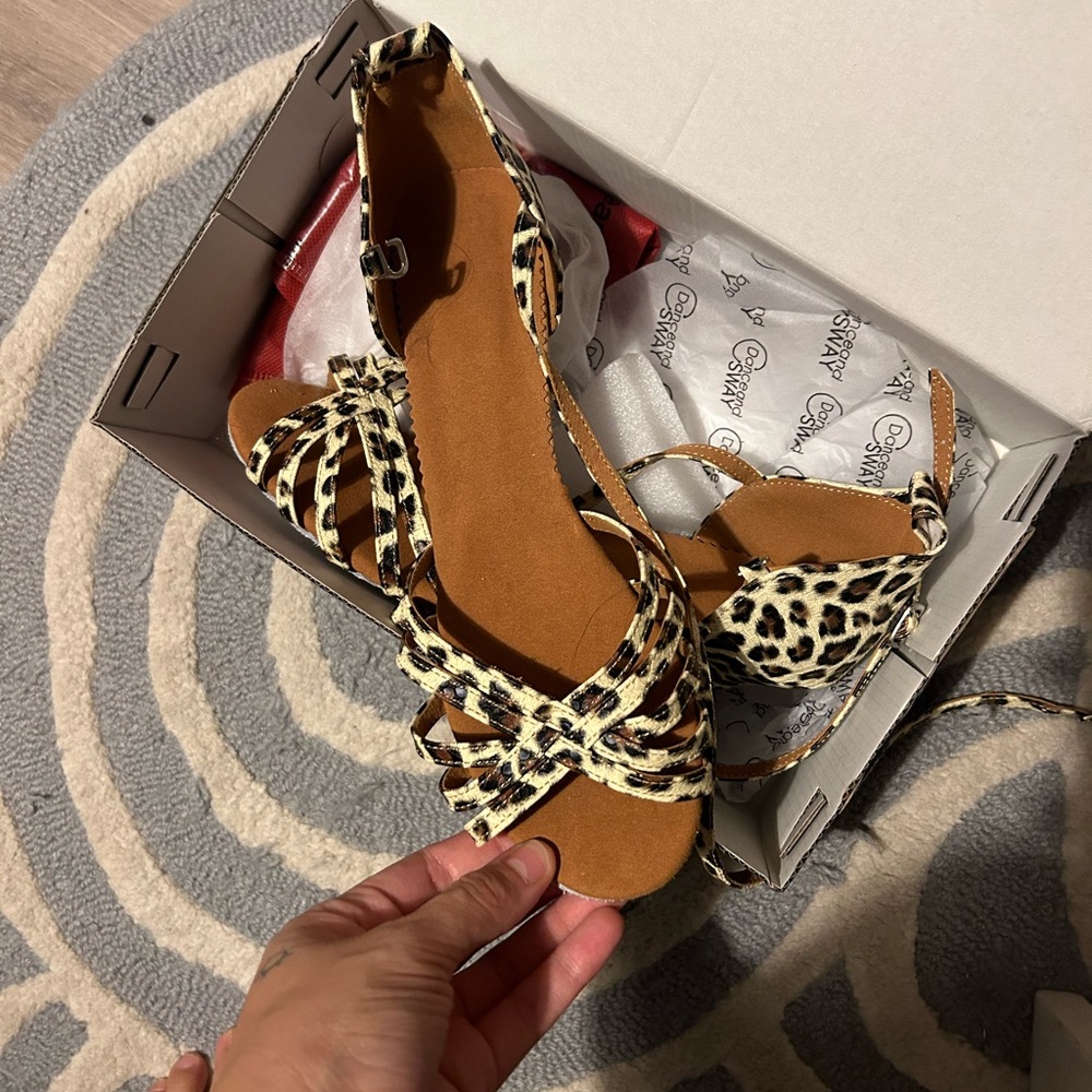 Leopard Print Dance Heels